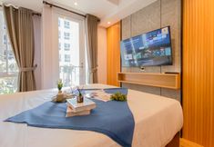 Phòng ngủ 4 Stylish and Nice Studio Apartment at Tokyo Riverside PIK 2 By Travelio