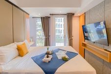 Phòng ngủ Stylish and Nice Studio Apartment at Tokyo Riverside PIK 2 By Travelio