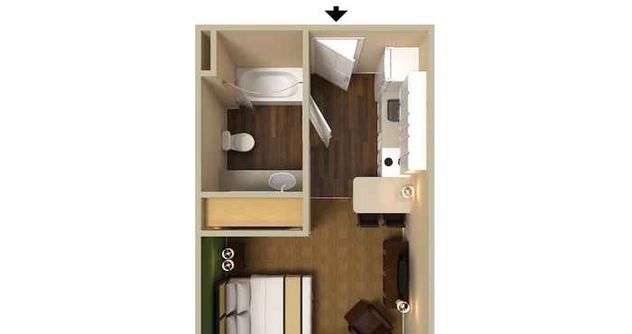 ห้องนอน Extended Stay America Suites Chicago Lombard Oakbrook
