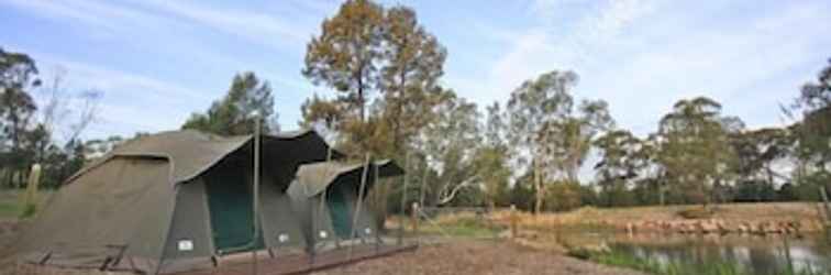 Exterior Billabong Camp at Taronga Western Plains