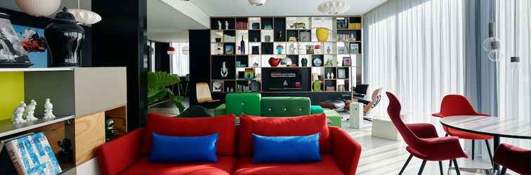 Sảnh chờ citizenM Hotel Amsterdam South