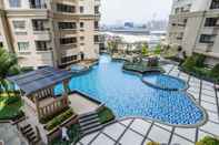 Swimming Pool 2BR Apartment with City View at Mediterania Marina Residences