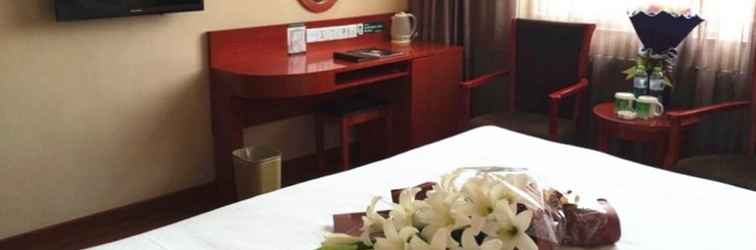 ห้องนอน GreenTree Inn Jinan Gaoxin District Suncun New District Express Hotel