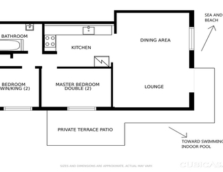 Bedroom 2 Clifton Court Apt 19 With Heated Pool