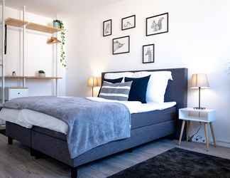 Bilik Tidur 2 Helles Design-Appartement an der Messe