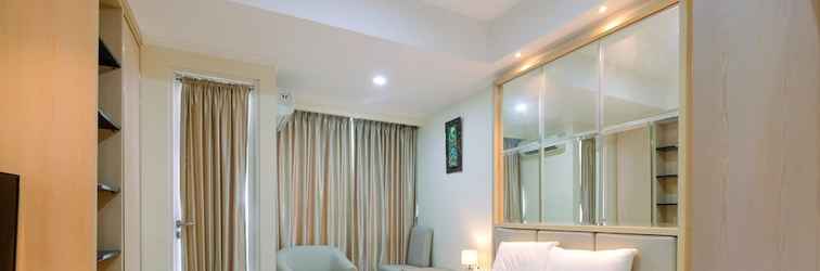 Bedroom Minimalist with City View Studio @ Menteng Park Apartment