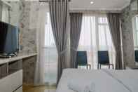 Bedroom Tranquil Studio Apartment at Menteng Park