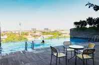 Swimming Pool Elegant Studio Apartment at Tamansari Papilio