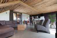 Common Space Ecological Bungalow With a Decorative Fireplace, on a Farm