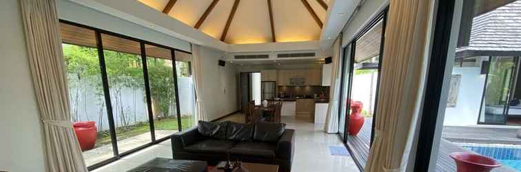 Lobby Private Pool Villa Near to Layan Beach, Set In Lush Tropical Garden