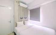 Bedroom 4 Furnished Green Pramuka 1BR Apartment with Modern Style and City View