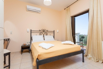 Bedroom 4 Villa Eufrosini Large Private Pool Walk to Beach Sea Views A C Wifi Car Not Required - 2301