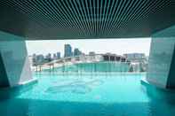 Swimming Pool Minimalist And Strategic Studio Room At Menteng Park Apartment