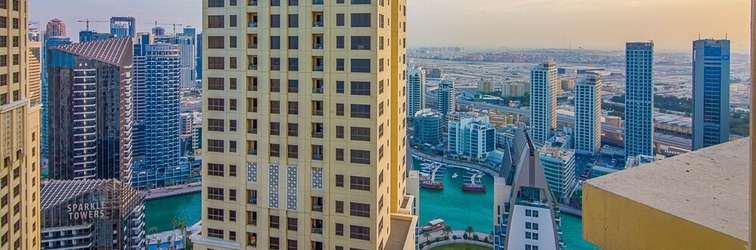 ภายนอกอาคาร Jbr Very Cozy 2 Br Apartment High Floor Sea View