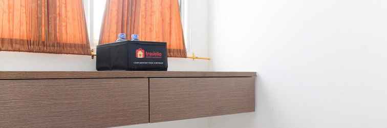 Kamar Tidur Comfortable And Minimalist Studio At Riverview Jababeka Apartment