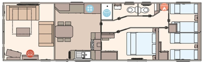 Bedroom 4 The Sea Breeze - Captivating Caravan in Camber