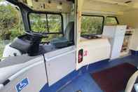 Fitness Center Double Decker Bus on an Alpaca Farm Sleeps 8