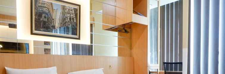 Bedroom Cozy Studio With City View At Tamansari Papilio Apartment