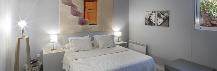 Bedroom A 2BR Villa in Sounio with pool