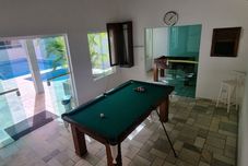 Kemudahan Hiburan Apartamento com piscina perto do mar de Ubatuba, aceitamos crianças