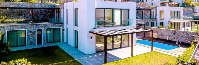 其他 Tranquil Yalıkavak Retreat: Private Pool, Sea Views & Family Paradise