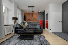 Others Grey and Red Apartment by Renters