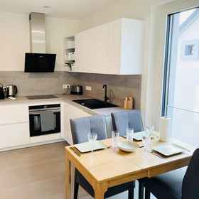 Private kitchen1New Studio in Belair with balcony,卢森堡公寓