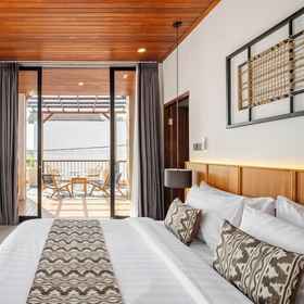 Room 1 2BR Private Pool Villa in Ubud, Balcony View, Blangsinga Waterfall Hotels