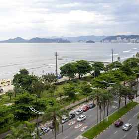 Room1面向大海的舒適公寓,景色優美,桑托斯飯店