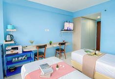 その他 2 Simple Blue Toned Studio (No Kitchen) At Elvis Tower Apartment