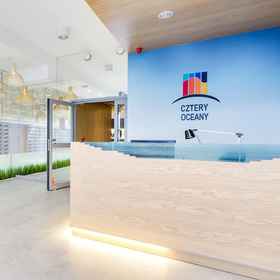 Reception1四大洋海濱精英公寓飯店,格但斯克大学飯店