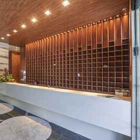 Meja sambut tetamu1Edifício Time - Apto 602,帕朱萨拉海滩飯店