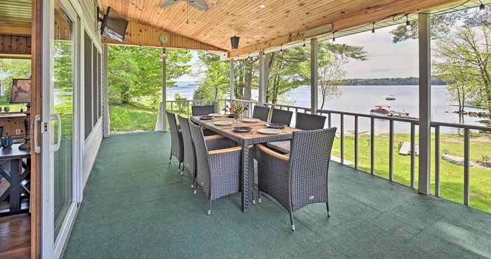 Lainnya Lakefront Gloversville Home w/ Beach + Dock!