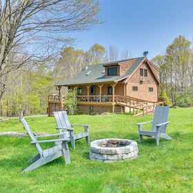 Imej utama 1 Log Cabin: 9 Mi to Plattekill & Belleayre Mtn, Delaware County Hotels