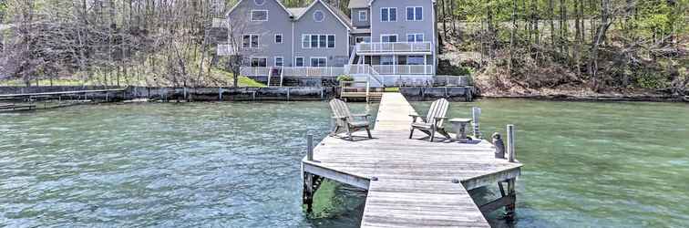 Lainnya Waterfront Seneca Lake House: Fire Pit + Boat Dock
