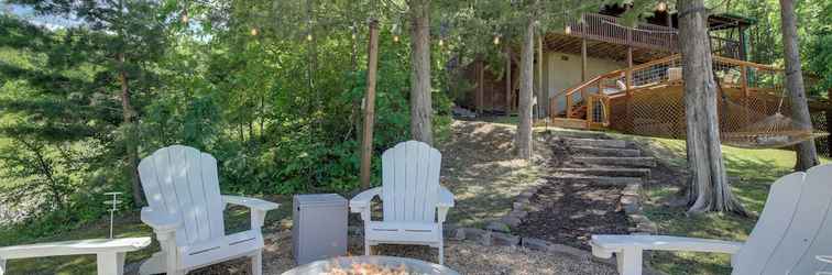 อื่นๆ Smoky Mtn Lakefront Cabin w/ Hot Tub & Fire Pit!