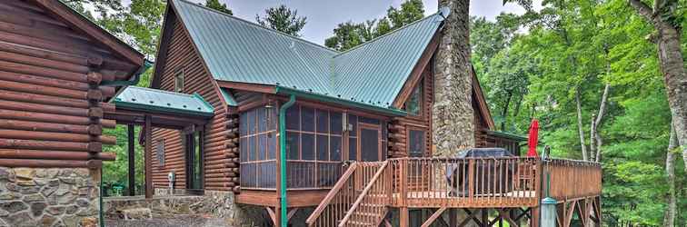 Khác Purlear Luxury, Spacious Log Cabin w/ Mtn Views!