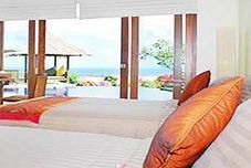 침실 Ocean View Frangipani Villa And Spa