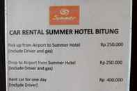 บริการของโรงแรม Summer Hotel Bitung