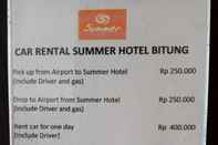 Accommodation Services Summer Hotel Bitung