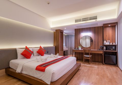 침실 True Siam Phayathai Hotel