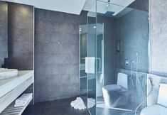 ห้องน้ำภายในห้อง 7 Serenity Hotel & Spa Onsen Kabinburi
