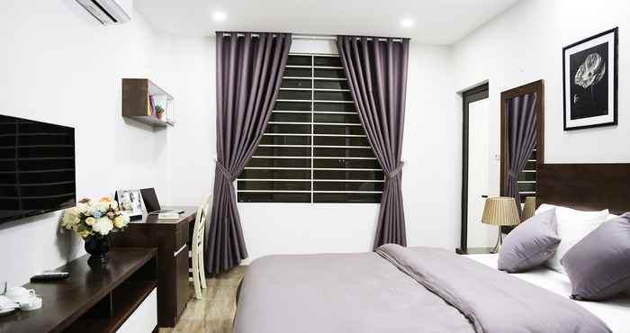 ห้องนอน V-HOUSE 1 Serviced Apartment