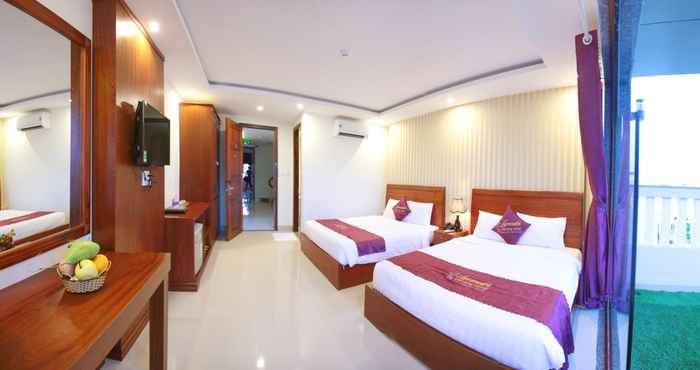 ห้องนอน Lavender Danang Hotel