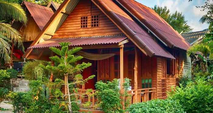 ห้องนอน Hut Sun Bungalows