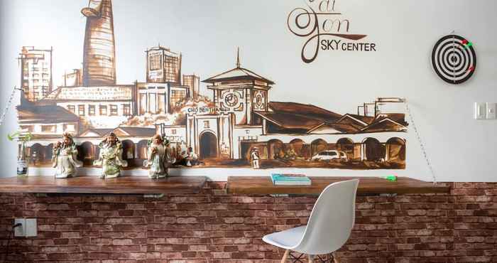 Sảnh chờ Sky Center Hostel