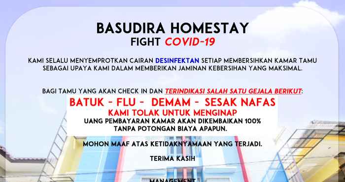 Bên ngoài BASUDIRA Homestay Syariah Malang