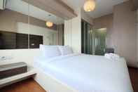 Bedroom Modern 2BR Mutiara Bekasi Apartment by Travelio