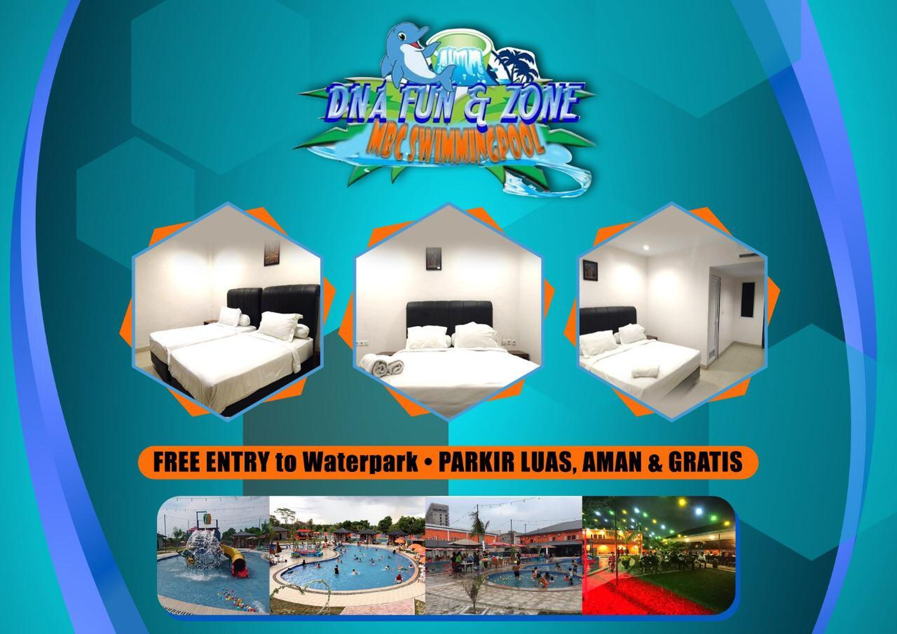 Kamar Tidur DNA Fun Zone MBC HOTEL Pekanbaru