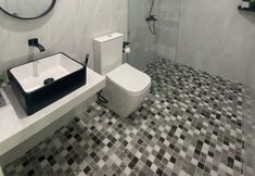 객실 내 욕실 6 Madina Monochrome Homestay